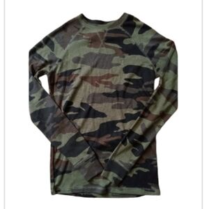 Blue Notes Long Underwear Long Sleeve Top Army Print women's